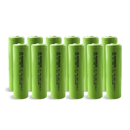 Ip Power Ni-Mh AA 2000mAh Flat Top - 12PK IP-NH-AA-2000-FT-12